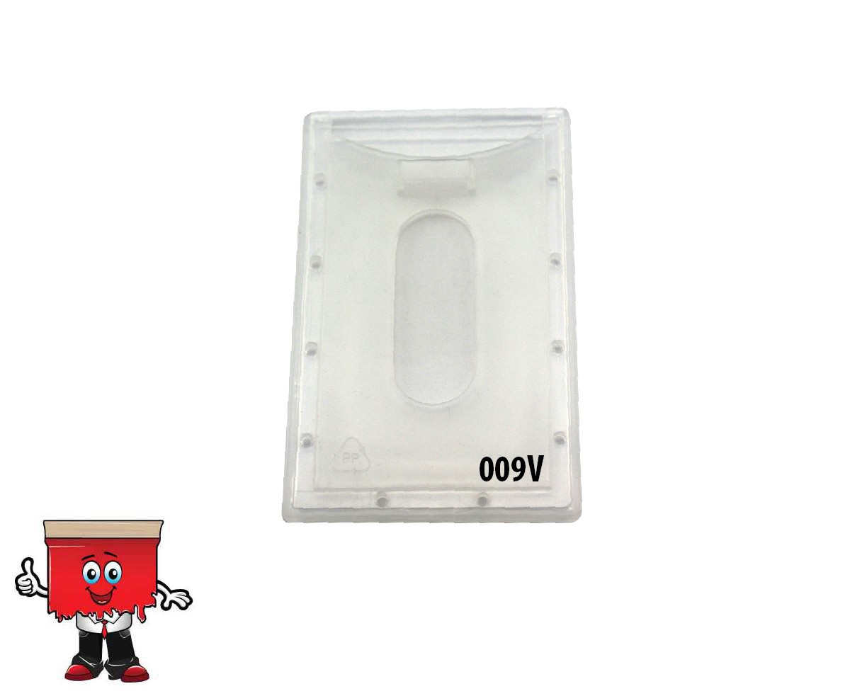 Rigid PVC ID Card Holder - Vertical