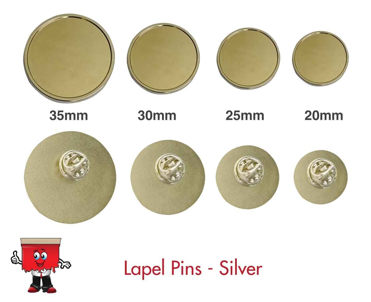 Aluminum Sublimation Lapel Pin - 0.875 Round