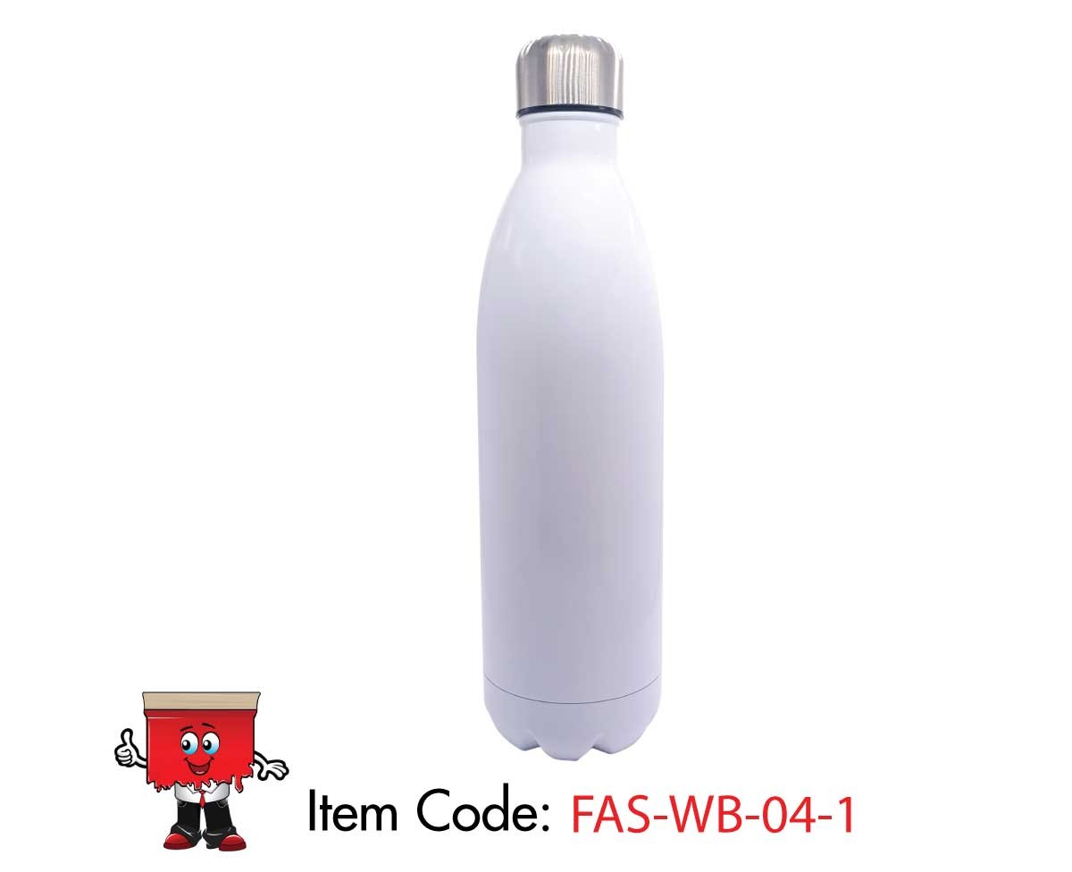 Double Wall Stainless Steel Bottle 1 Litre White
