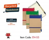 EN-05 A6 size Recyled Natural Notepad with Touch stylus pen