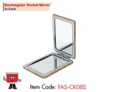 Rectangular  Pocket Mirror in Cork