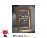 Wooden Light Up Frame with clear acrylic insert