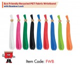 Eco Friendly Recycled PET Fabric Wristband with Bamboo Lock