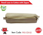 pencil case with cotton zipper pouch