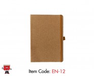 A5 Size Cork Notebook with Paper Pocket at the end