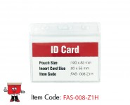 Horizontal PVC ID Card Holder with Zipper