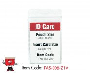 Vertical PVC ID Card Holder with Zipper