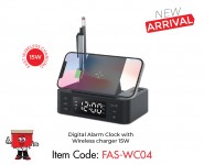 Digital Alarm Clock with Wireless charger