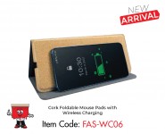 Cork Foldable Mouse Pads with Wireless Charging