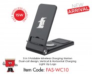 3 in 1 Foldable Wireless Charging Station Dual-coil design