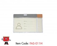 Premium Clear ID Card Holder with Aluminium Horizontal