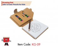 Drawing Pad with 12 Color Pencils for Kids