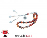 Premium Prayer Beads / Tasbeah, 33 stones with metal coin for Branding.
