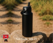 Stainless Steel Water Bottle Double walled stainless steel. Carry Handle