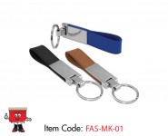 Metal Key Chains with Leather Strap