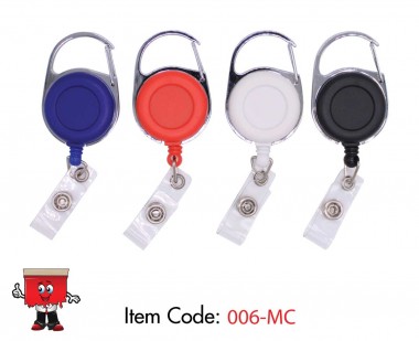 carabiner, badge reel, id accessory