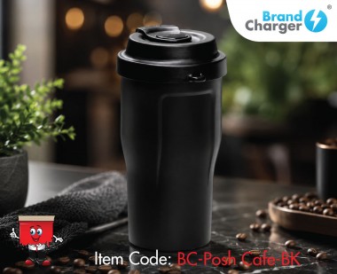 posh cafe black brand chargeer posh flo tumbler