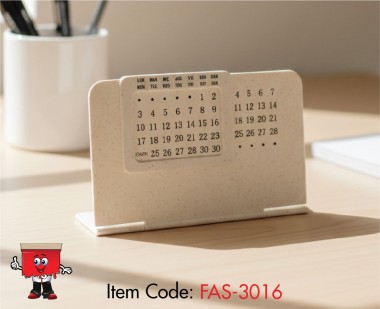 Recyled Wheat Fiber  Perpetual Desktop Calender FAS-3016 3016