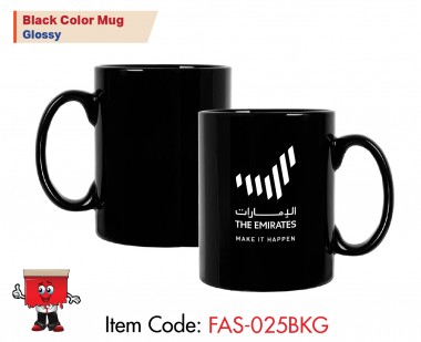 Black Color Mug Glossy