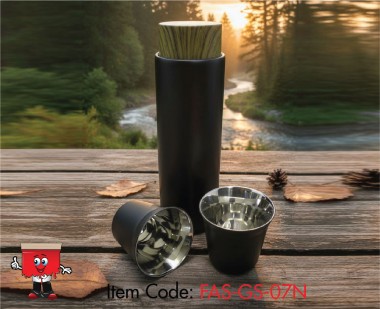 Stainless Steel Kahwa Cup Gift Set with Double wall Vaccum Flask