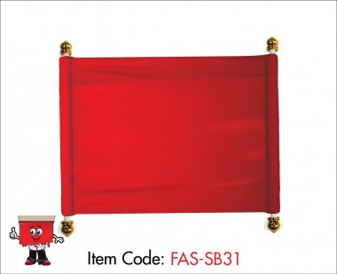 Scroll Bars in 31 cms with Golden Knobs