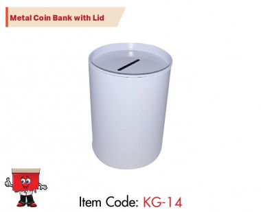 Coin Bank, Metal Coin Bank with Lid