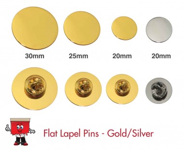 round badge flat lapel pin