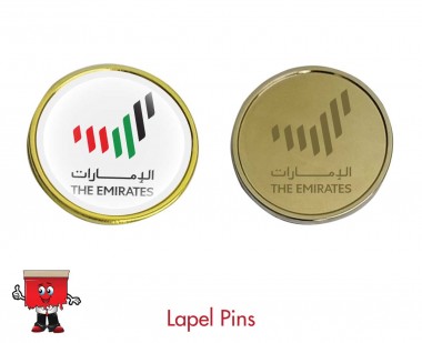 round badge edged lapel pin