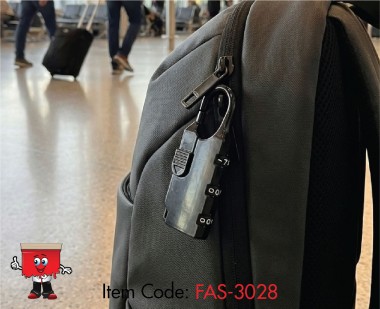 Mini Travel Pad Lock, Black