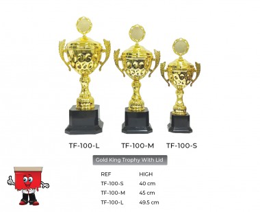 Gold King Trophy with Lid