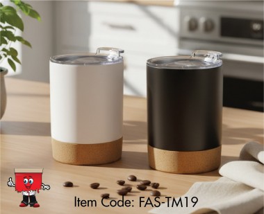 Stainless Steel Tumbler with Cork Base. 180ml