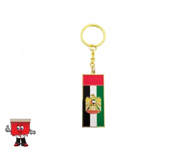 uae flag keychain falcon badge