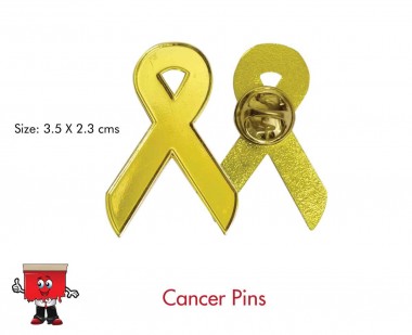 breast cancer pin epoxy gold metal