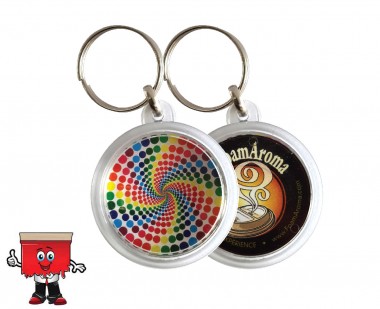 Round Acrylic Key ring
