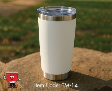 Stainless Steel Insulated Tumbler with Clear Lid