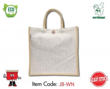 jute bag white natural loop bags