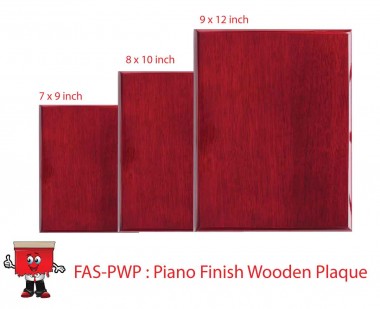 piano finish wooden plaque award