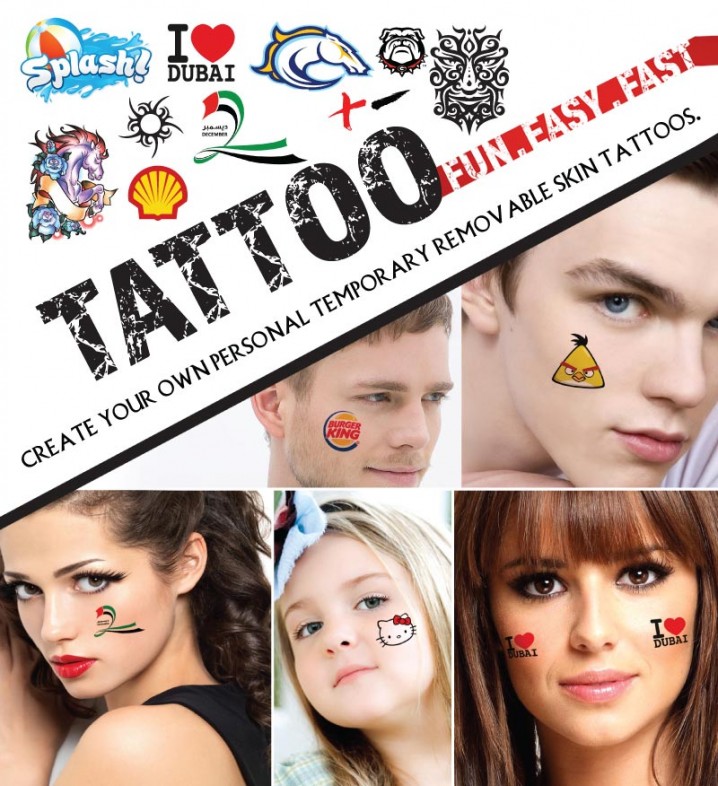Temporary Tattoo in Dubai, UAE | Temporary Skin Tattoo in UAE