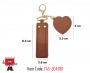 Lipstick Holder Bag Charm with Mirror - Brown Color