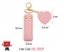 Lipstick Holder Bag Charm with Mirror - Pink Color