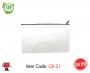 White Pencil Pouch with zipper