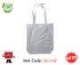 White Canvas Shopping Bag without Gusset with Base only
