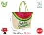 Fashion Beach Bag Hello Summer Watermelon Design