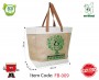 Fancy Jute Bag with Leather Strip