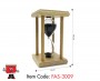 15 Minute Sand Glass Timer Square Wooden Frame Black Sand