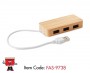 bamboo case USB 2.0 3 port