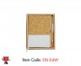 A5 Size Cork Notebook with White Linen and Cork Pen in a Natural Gift Box