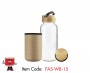 Glass Bottles with Eco-Sleeve and Bamboo Lid, 1000 ml