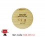 Light Up Logo Bamboo Round Wireless Charger, 15W