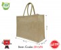 Jute Bag, Natural - Wide